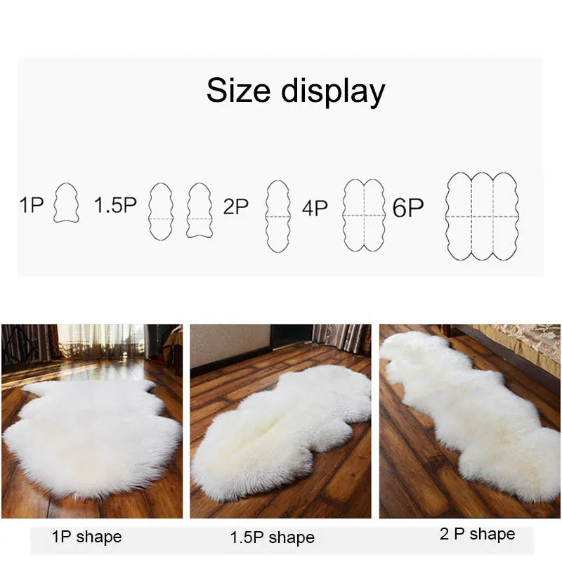 MS.Softex Natural Sheepskin Rug Bedroom Australian Sheepskin Floor Rug