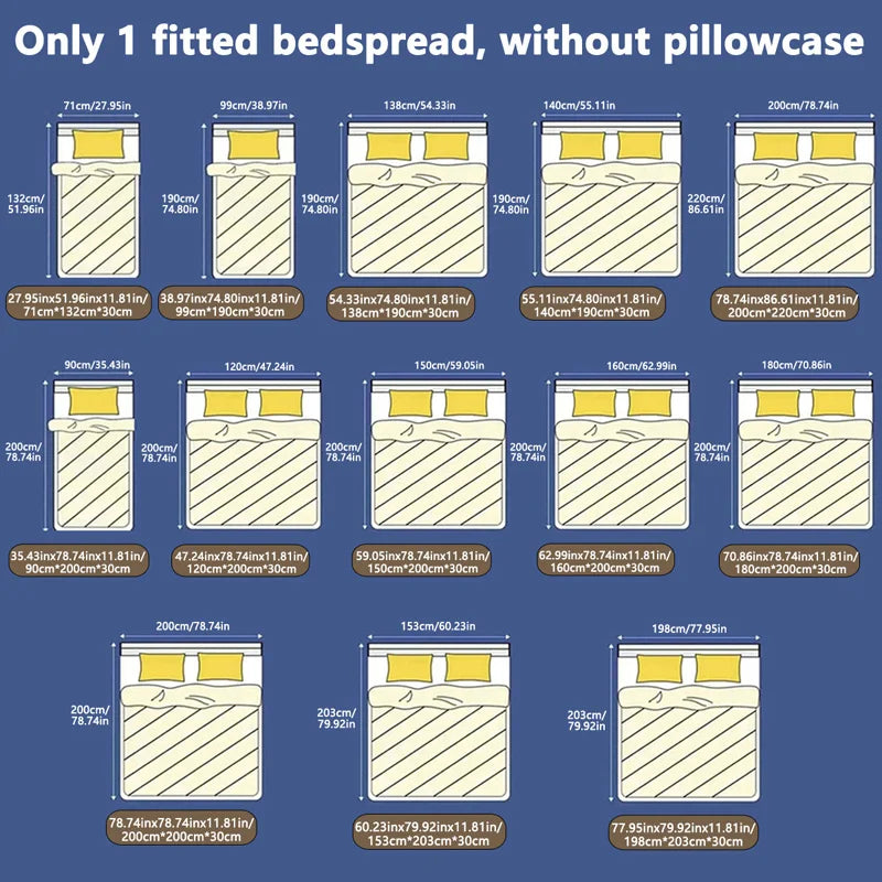 1 Simple modern geometry printed matte Fitted Sheet,
