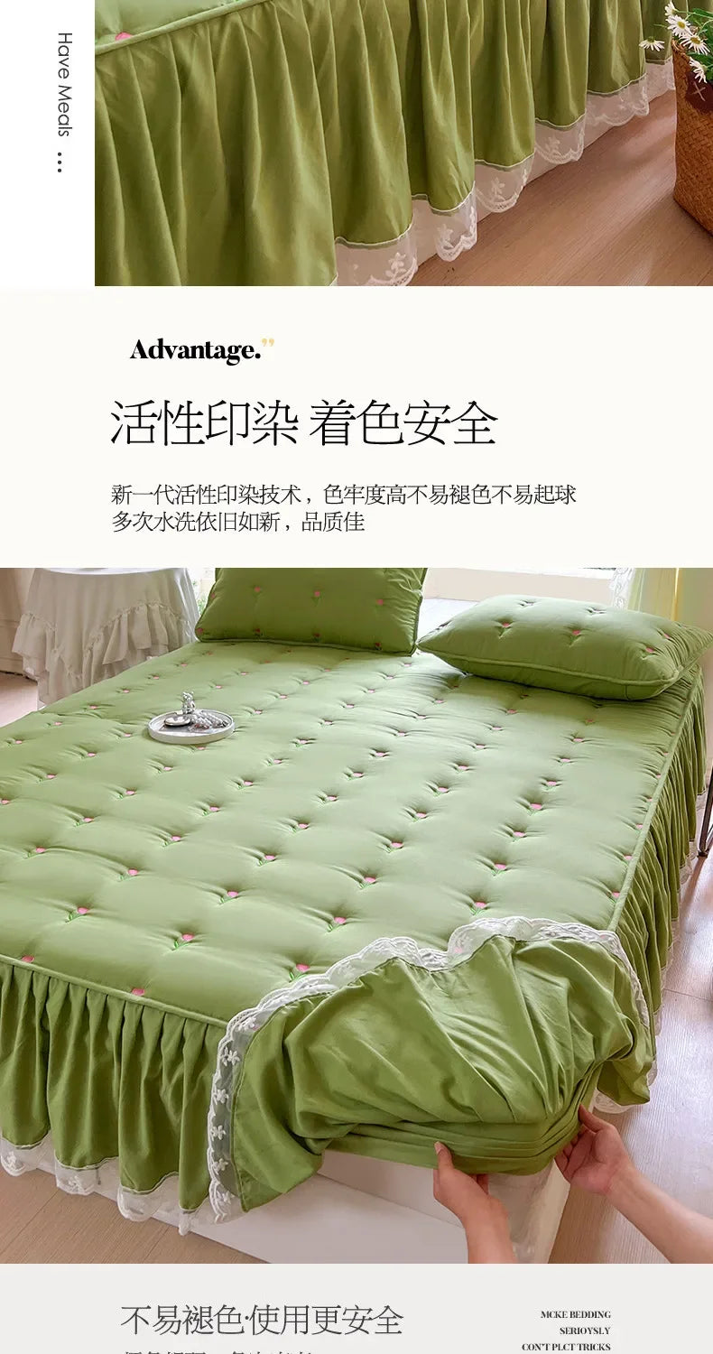 Red Bedsheet single piece cartoon cotton bed sheet anti slip printed cartoon bedsheet