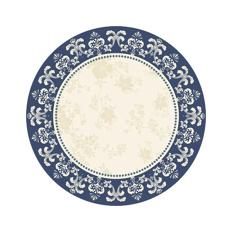 VIKAMA vintage ethnic style circular living room carpet,