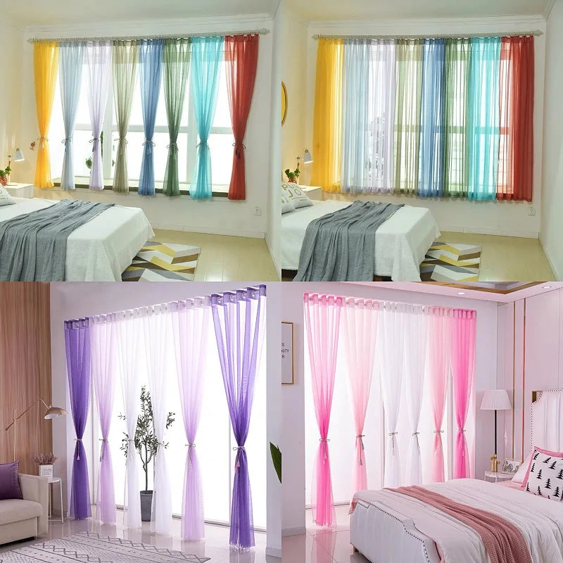 Simple Style  Romantic Home Decoration  Perspective Curtains