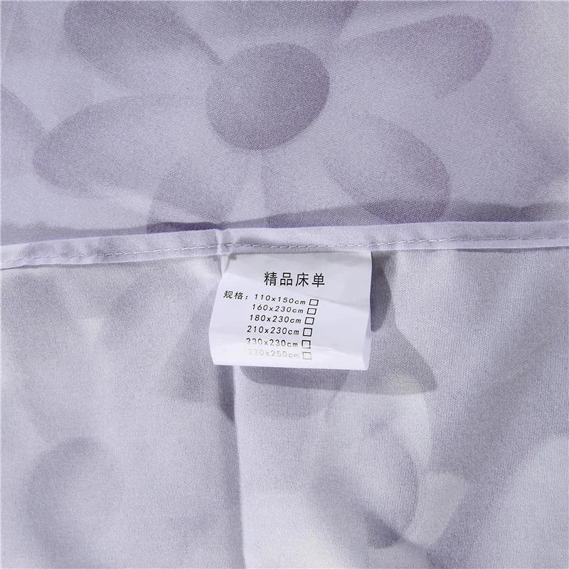 Flower Bedspread On The Bed Sheet Linen Cover Couple