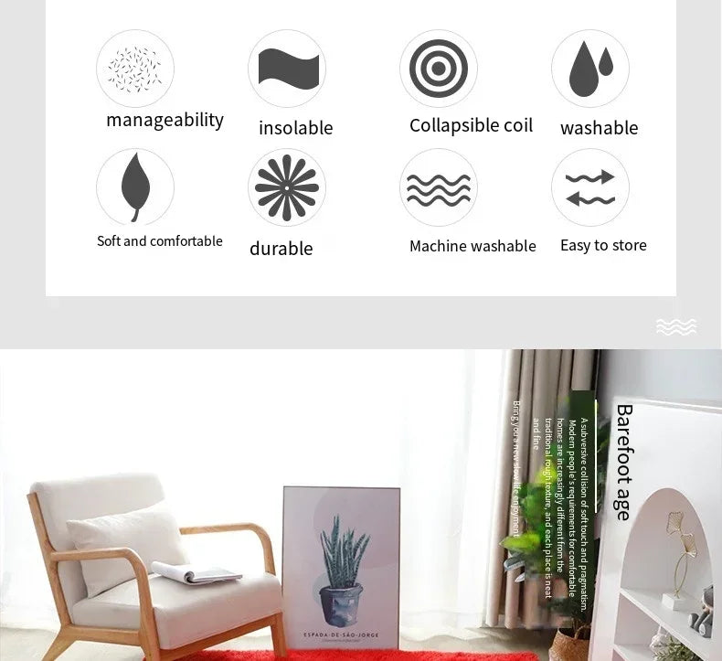 Carpet Modern Silk Wool Carpet Living Room Coffee Table Sofa Bed Carpet