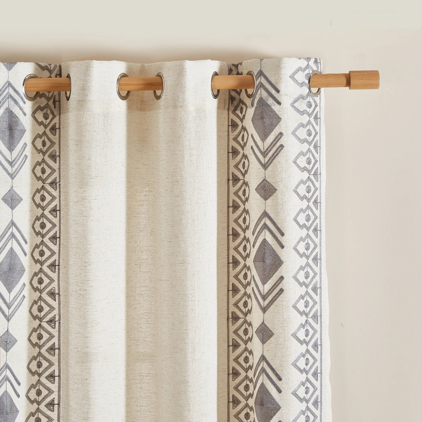Boho Curtains for Bedroom Linen Boho Curtains 84 Inches Long 2 Panels Farmhouse Curtains