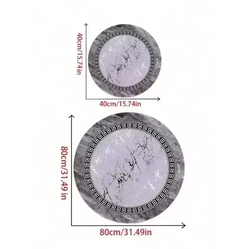 3D Sun and Moon Round Carpet Garden Plush Non-slip Washable Carpet