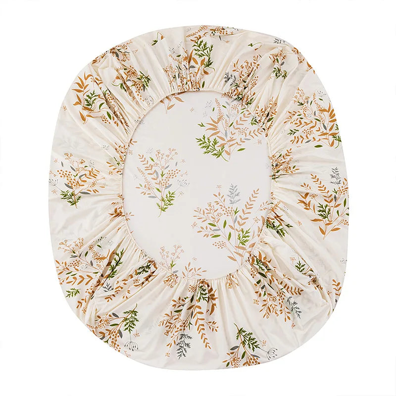 3PC Floral Bed Sheet Set  Bedroom Printed Bed Cover 100%Polyester Elastic Band Around Mattress Cover King Size Bed Cover