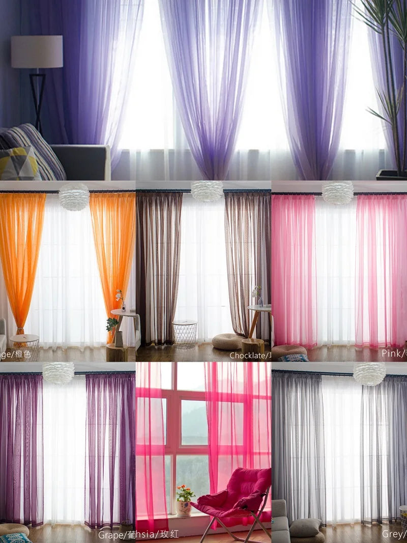 Simple Style  Romantic Home Decoration  Perspective Curtains