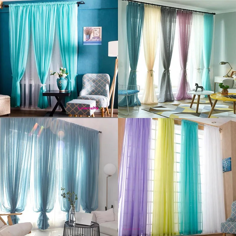 Simple Style  Romantic Home Decoration  Perspective Curtains