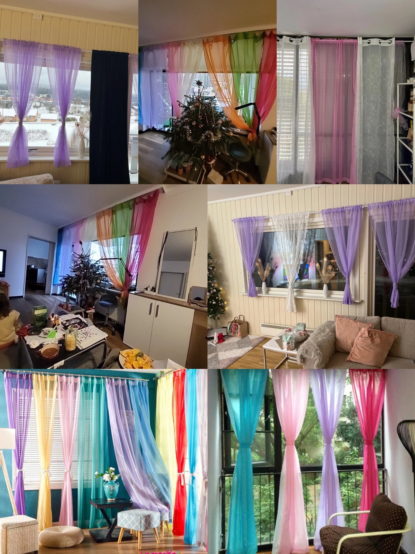 Simple Style  Romantic Home Decoration  Perspective Curtains