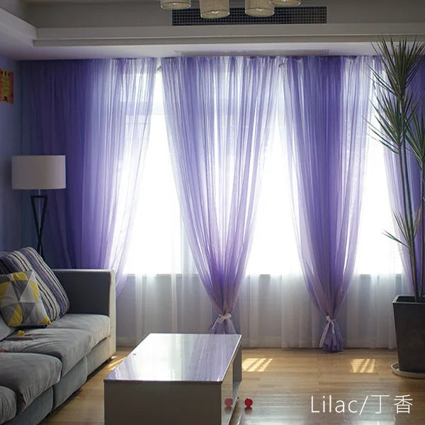 Simple Style  Romantic Home Decoration  Perspective Curtains