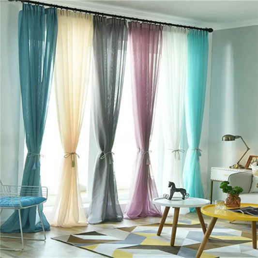 Simple Style  Romantic Home Decoration  Perspective Curtains