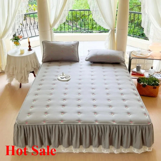 Red Bedsheet single piece cartoon cotton bed sheet anti slip printed cartoon bedsheet
