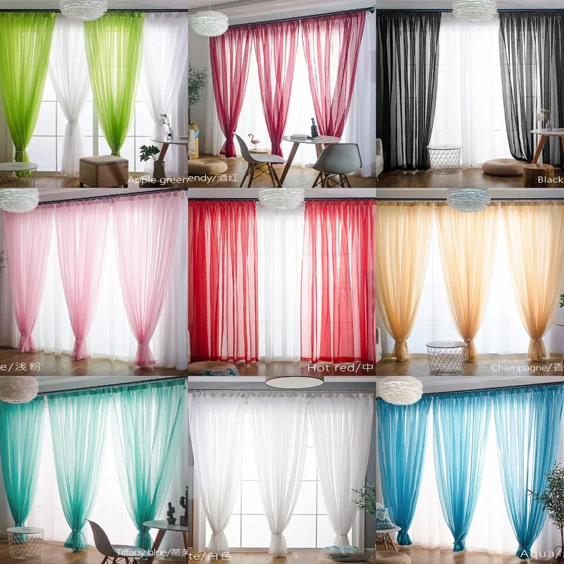 Simple Style  Romantic Home Decoration  Perspective Curtains