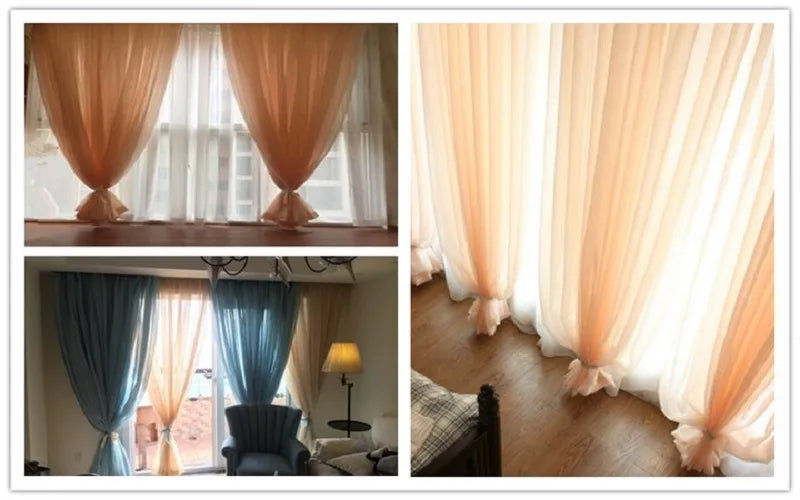 Simple Style  Romantic Home Decoration  Perspective Curtains