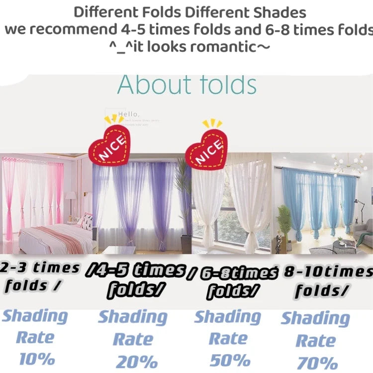 Simple Style  Romantic Home Decoration  Perspective Curtains