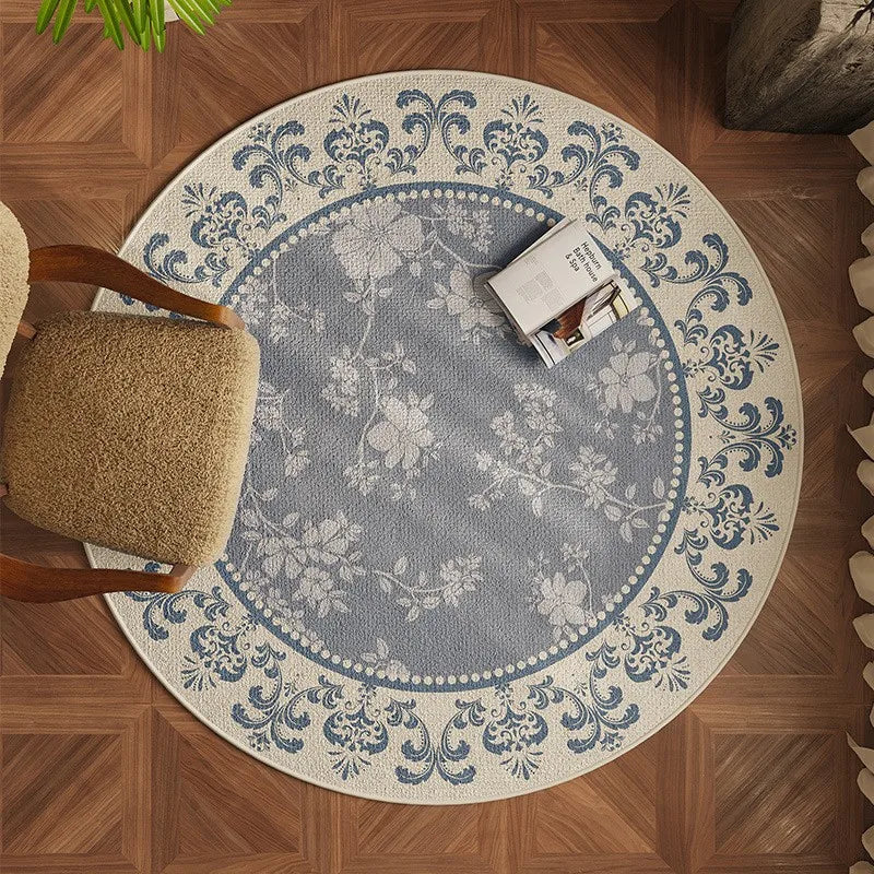 VIKAMA vintage ethnic style circular living room carpet,