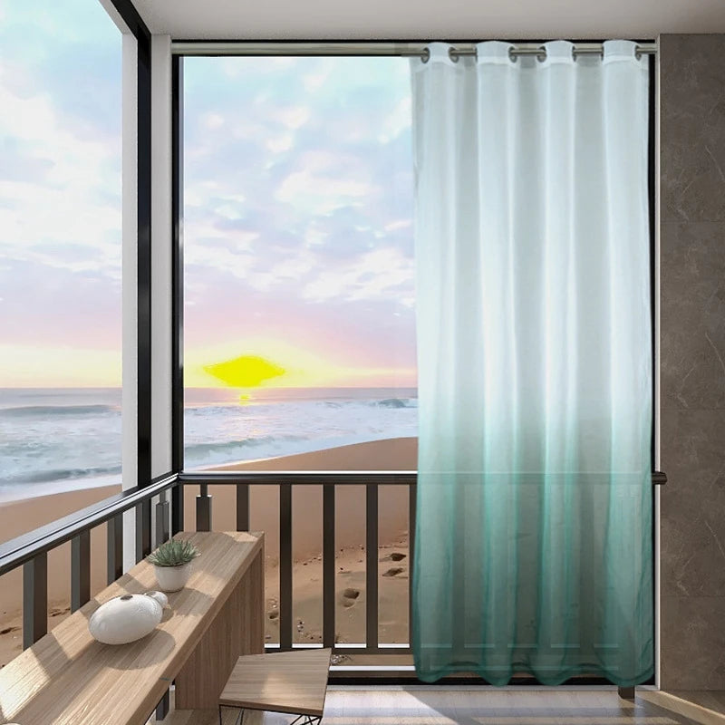 Gradient Colored Curtains Window Curtains Sheer Blackout Curtains