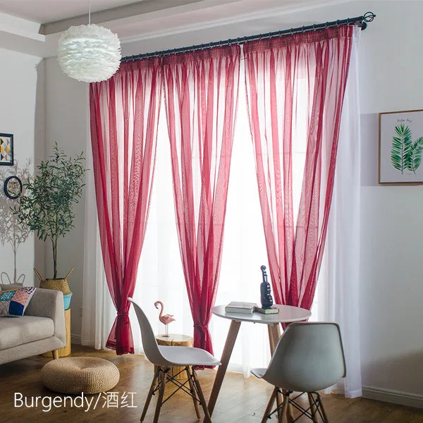 Simple Style  Romantic Home Decoration  Perspective Curtains