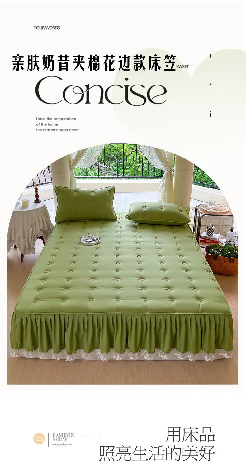 Red Bedsheet single piece cartoon cotton bed sheet anti slip printed cartoon bedsheet