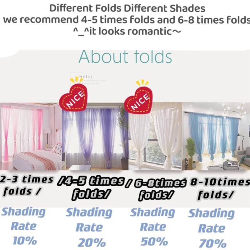 Simple Style  Romantic Home Decoration  Perspective Curtains