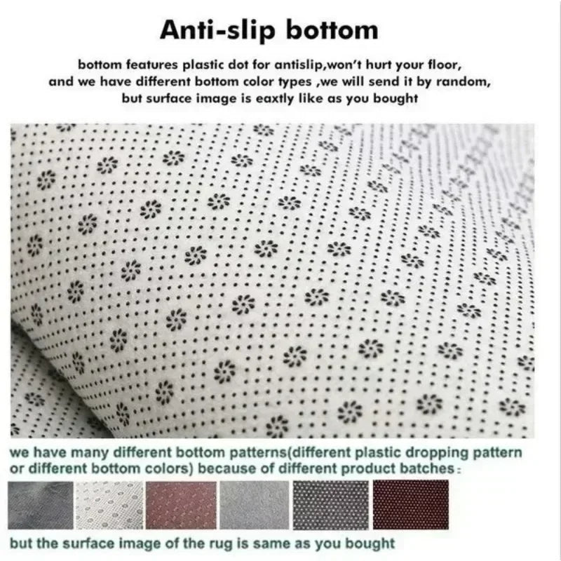 3D Sun and Moon Round Carpet Garden Plush Non-slip Washable Carpet