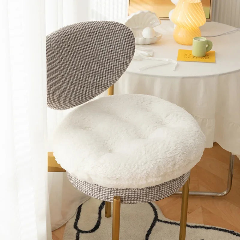 Luxury Round Plush Warm Chair Cushions Dining Chair Cushions