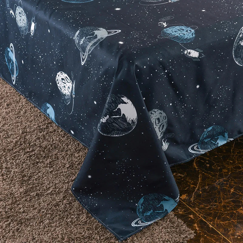 Flower Bedspread On The Bed Sheet Linen Cover Couple