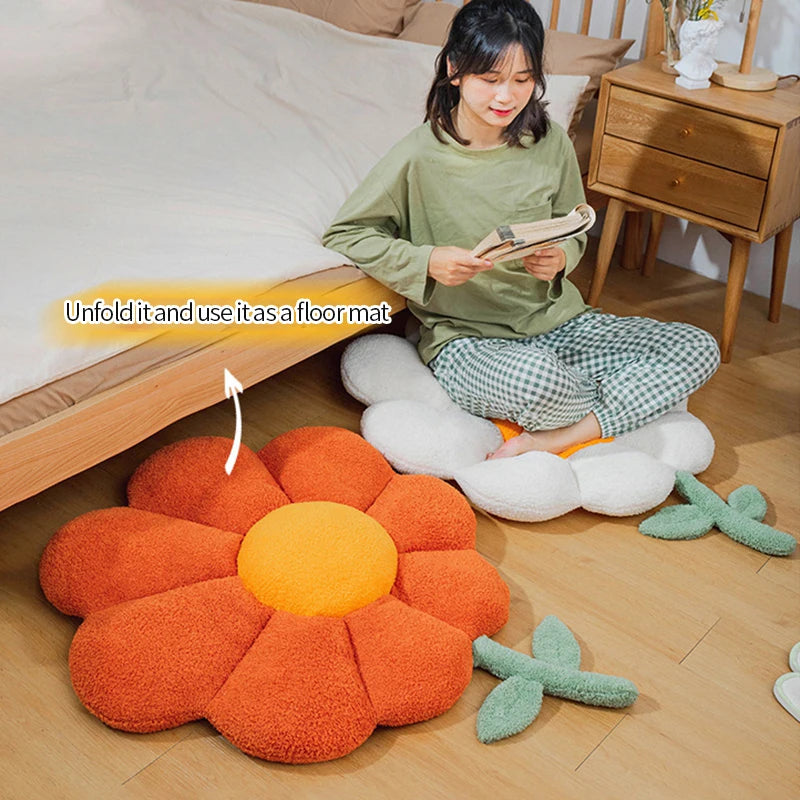 Ins Flower Cushion Office Chair Sitting Cushions