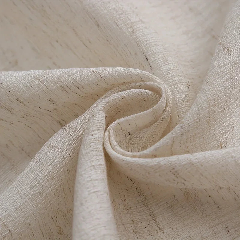 Solid Color Linen Plus Fringe Curtains