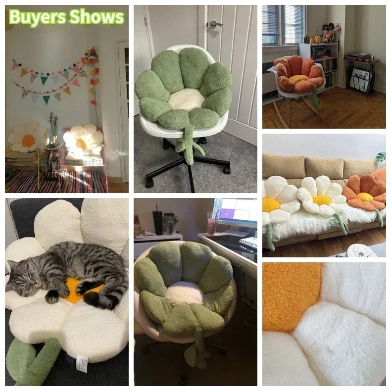 Ins Flower Cushion Office Chair Sitting Cushions